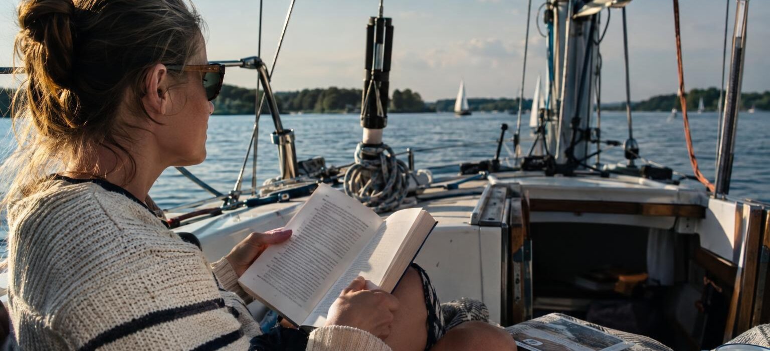 Książki na mazurski rejs: co czytać na pokładzie i jak zaplanować pierwszą podróż żaglówką?